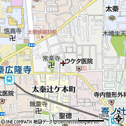 京都府京都市右京区太秦垣内町15周辺の地図