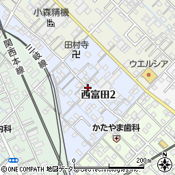 〒510-8023 三重県四日市市西富田の地図