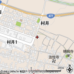 滋賀県蒲生郡日野町村井1094周辺の地図