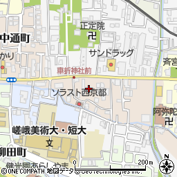 ミニストップ京都嵯峨明星町店周辺の地図