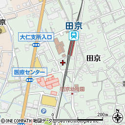 静岡県伊豆の国市田京302-23周辺の地図