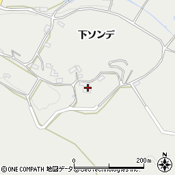 愛知県岡崎市外山町下ヂンデ9周辺の地図