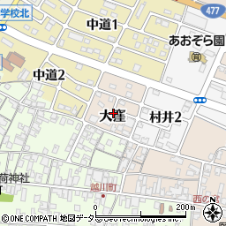 〒529-1603 滋賀県蒲生郡日野町大窪の地図