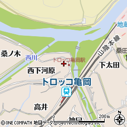 京都府亀岡市篠町山本（東下河原）周辺の地図