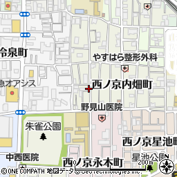 京都府京都市中京区西ノ京内畑町周辺の地図