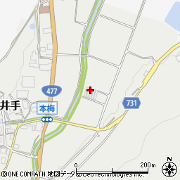 京都府亀岡市本梅町井手周辺の地図
