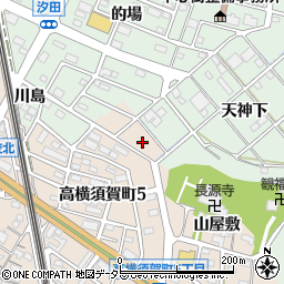 愛知県東海市高横須賀町天神下周辺の地図