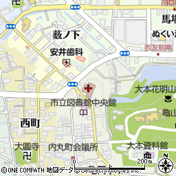 亀岡市総合福祉センター本館周辺の地図