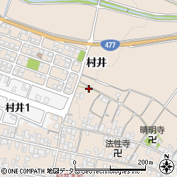 滋賀県蒲生郡日野町村井1109周辺の地図