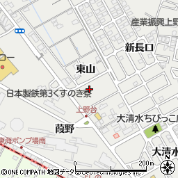 愛知県東海市富木島町東山周辺の地図