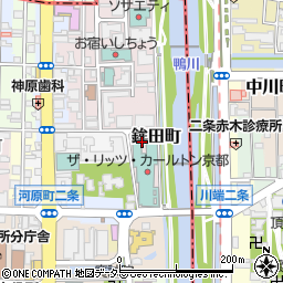 京都府京都市中京区鉾田町周辺の地図