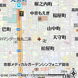 京都府京都市中京区壺屋町周辺の地図