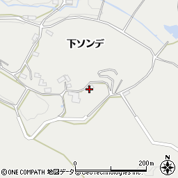 愛知県岡崎市外山町下ヂンデ周辺の地図