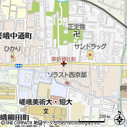 車折神社前周辺の地図
