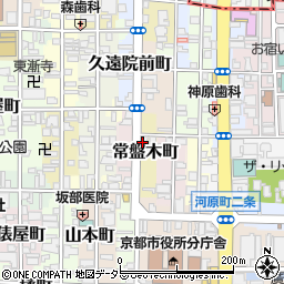 京都府京都市中京区常盤木町周辺の地図