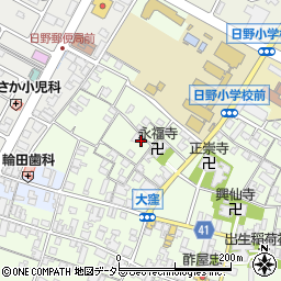 滋賀県蒲生郡日野町大窪476周辺の地図