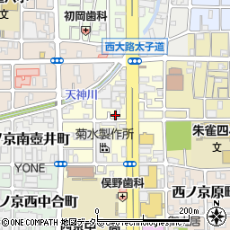 京都府京都市中京区西ノ京南上合町43-14周辺の地図
