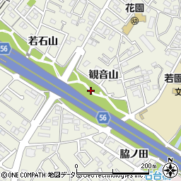 愛知県豊田市花園町観音山周辺の地図