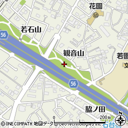 愛知県豊田市花園町（観音山）周辺の地図