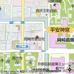 京都市　岡崎公園周辺の地図