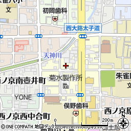 京都府京都市中京区西ノ京南上合町43-9周辺の地図