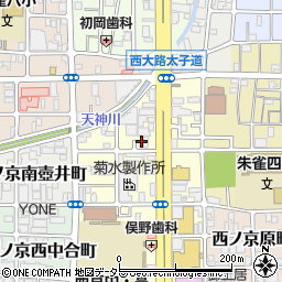 京都府京都市中京区西ノ京南上合町43-12周辺の地図