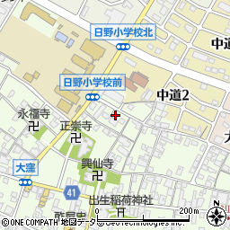 滋賀県蒲生郡日野町大窪304周辺の地図