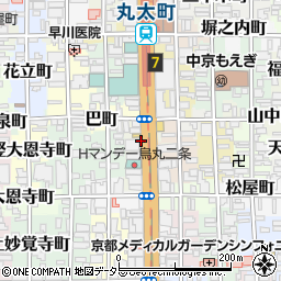 京都府京都市中京区蒔絵屋町周辺の地図