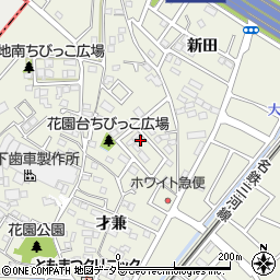 愛知県豊田市花園町花園台周辺の地図