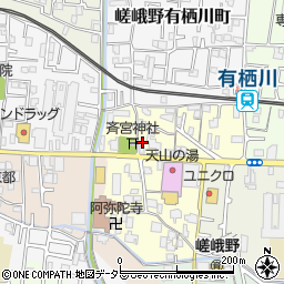 京都府京都市右京区嵯峨野宮ノ元町22周辺の地図