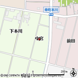 愛知県豊田市上郷町（中宮）周辺の地図