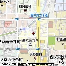 京都府京都市中京区西ノ京南上合町43-11周辺の地図