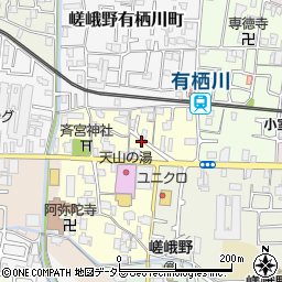 京都府京都市右京区嵯峨野宮ノ元町9-3周辺の地図