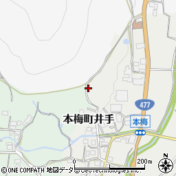 京都府亀岡市本梅町井手西山6周辺の地図