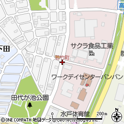 若竹町周辺の地図