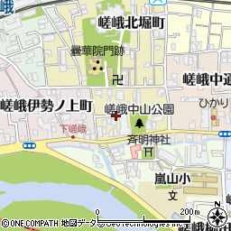 京都府京都市右京区嵯峨中山町周辺の地図