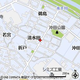 愛知県刈谷市一ツ木町（清水田）周辺の地図
