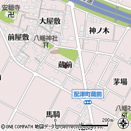 愛知県豊田市配津町蔵前周辺の地図