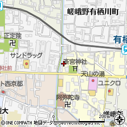 京都府京都市右京区嵯峨野宮ノ元町37-3周辺の地図