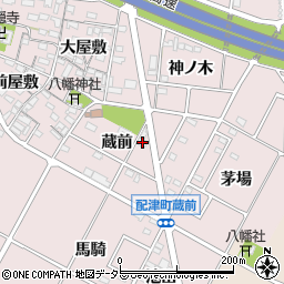 愛知県豊田市配津町蔵前76周辺の地図