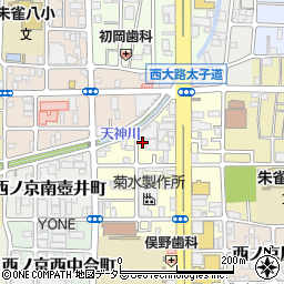 京都府京都市中京区西ノ京南上合町45周辺の地図