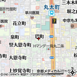 京都府京都市中京区巴町周辺の地図