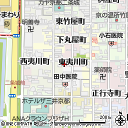 京都府京都市中京区東夷川町周辺の地図