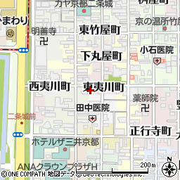 京都府京都市中京区東夷川町周辺の地図