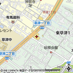 滋賀トヨタ　レクサス草津周辺の地図