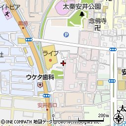 京都府京都市右京区太秦安井池田町13-4周辺の地図