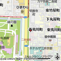 京都府京都市中京区西夷川町周辺の地図