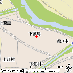 京都府亀岡市篠町山本（下蓼島）周辺の地図