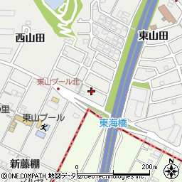 愛知県東海市富木島町西山田1-40周辺の地図
