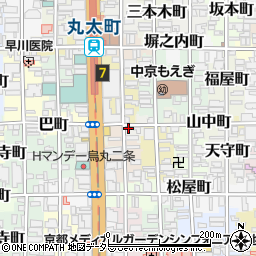 京都府京都市中京区東九軒町周辺の地図